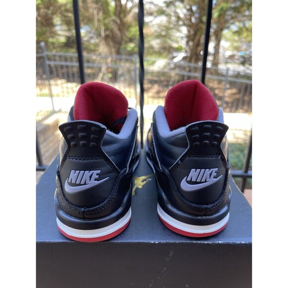 Nike Air Jordan 4 Retro “Bred Reimagined” Black/Red BQ7669-006 Youth Size 3Y - Picture 5 of 15
